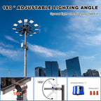 Juyace 480W LED Parking Lot Light,Slip Fitter Mount, 72000LM Shoebox Flood Light with Photocell, IP65 Waterproof Outdoor Area Street Light for Commercial Stadium Warehouse, 110-277V