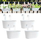 12" metal balcony fence railing planters for outdoor, main product view