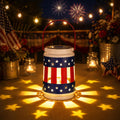 Patriotic Hanging Solar Lantern Outdoor: Red White Blue Lights | Decorations for 250th Anniversary Memorial Day, 4th of July Fathers Day Gifts, Home Garden Yard Lawn Decor