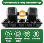 20 Cell Plant Trays for Carrying 3 inch Round Nursery Pots, Sturdy Plastic Trays Suitable for Holding 200 pcs Peat Pots (10 Packs)