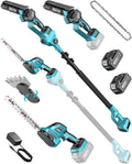seesii 6-in-1 cordless pole saw & hedge trimmer, main product view