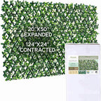 natrahedge artificial privacy grass wall decor, white gardenia shown in use