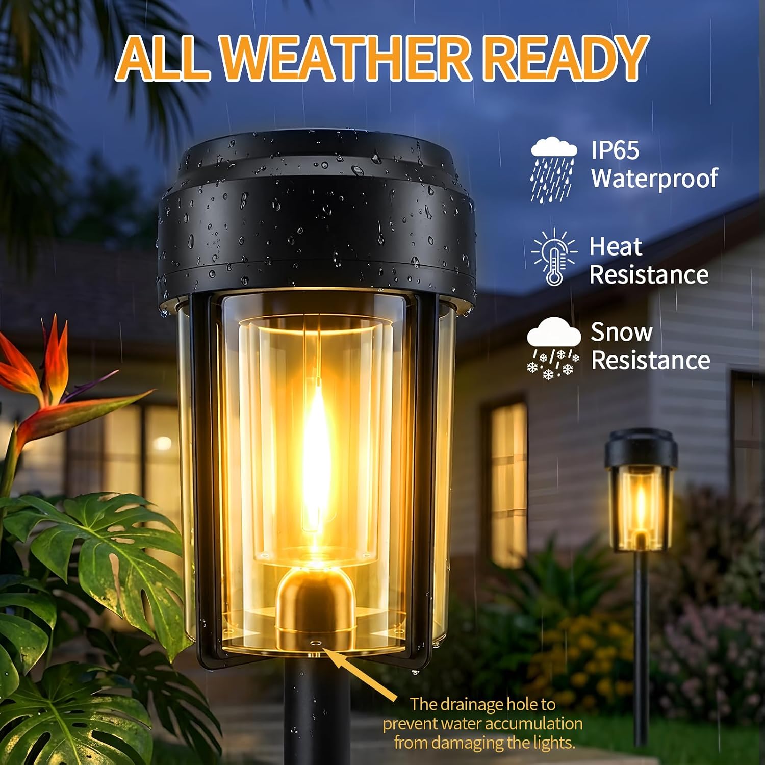Solar Pathway Lights Outdoor, IP65 Waterproof Solar Powered Garden Lights, Auto On/Off Outdoor Light for Yard Lawn Garden Patio Walkway Driveway Landscape Lighting (10 Pack)