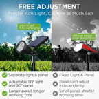 InnoGear Solar Lights Outdoor Waterproof Solar Garden Light for Outside Yard Landscape Lighting Pathway Spot Lights Spotlight Wall Light Auto On/Off, Pack of 2 (White)