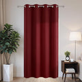 Joydeco Blackout Patio Sliding Door Curtains 84 Inches Long, Grommet Privacy Room Divider Curtains, Extra Wide Thermal Blackout Drapes for Bedroom Living Room (Burgundy Red, 60Wx84L, 1 Panel)