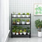 yizajia plant stand indoor outdoor tiered stands shelf, side view