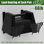 Adjustable Window Box Brackets, 6 to 12 inch Heavy Duty Window Planter Box Brackets, Butterfly Shape Wall Mount Flower Box Holder, 4 Pack