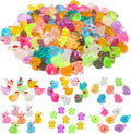 135 PCS Luminous Mini Resin Ducks Tiny Glow in The Dark Duck | Chickens Rabbit Frogs Dolphin Mushroom, 6 Combination Sets Resin Miniature Animals for Micro Landscape Dollhouse Decoration