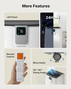 14,000 btu portable air conditioner, 4-in-1 smart ac, view 9