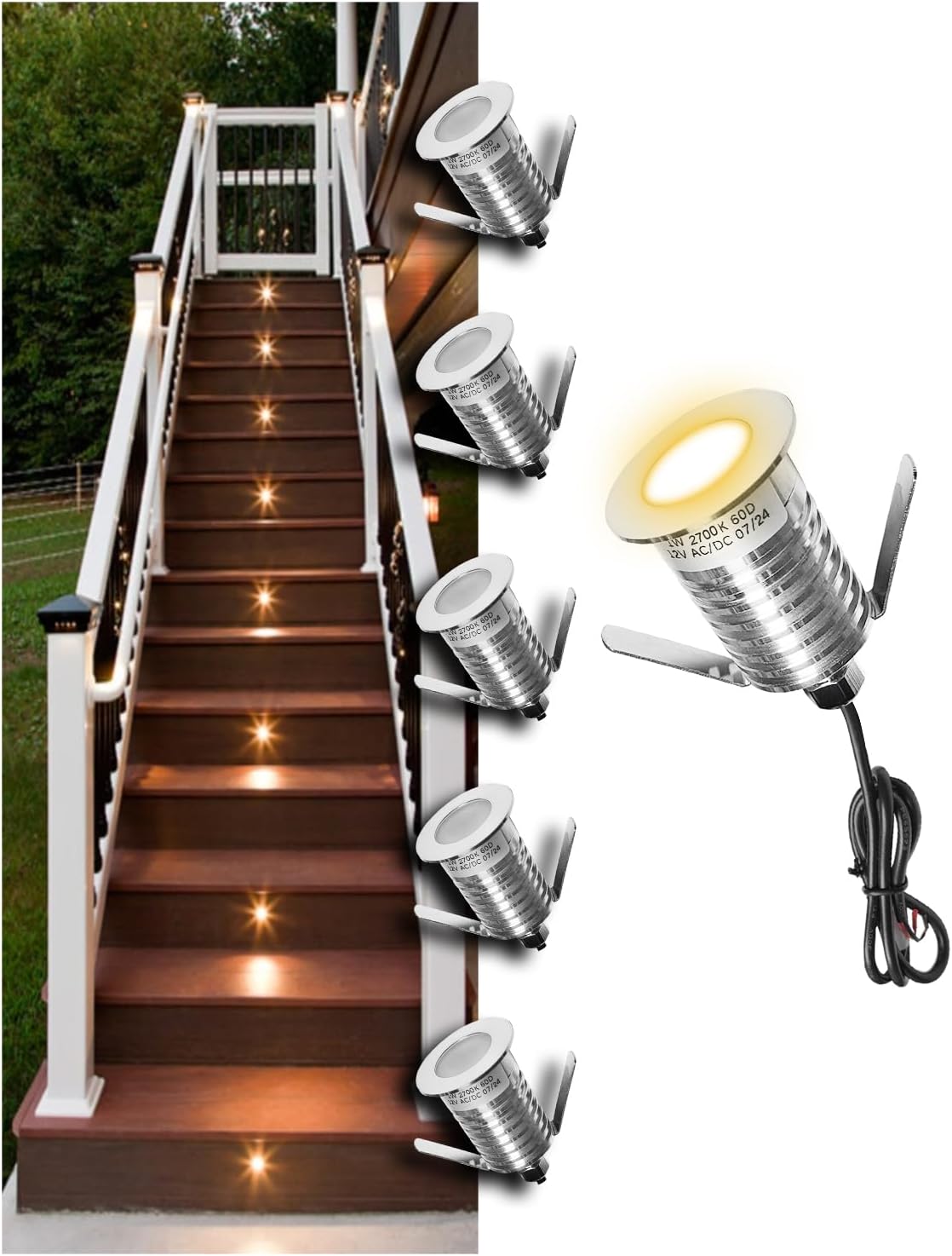 malory 1w recessed low voltage deck light 6, main product view