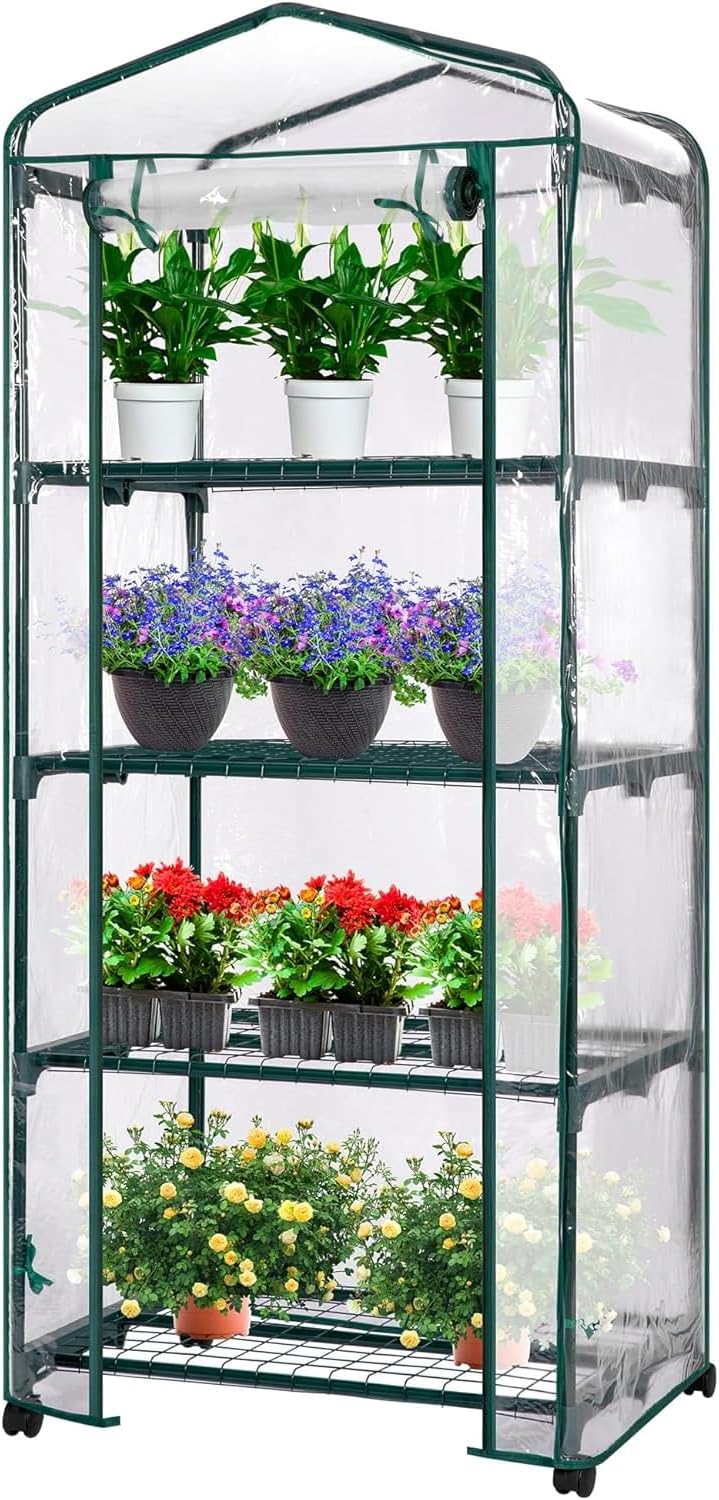vivosun mini 4-tier greenhouse with wheels, 27 x, main product view