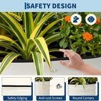 Garvee 2 Pack Galvanized Raised Garden Beds - 6x3x2ft Planter Box for Vegetables, Flowers, Rust-Resistant Garden Box, Easy Assembly Raised Beds, Durable Planters for Outdoor Plants, Beige