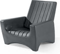Step2 Switchback Adirondack Chair for Patio, Porch, Pool, Fire Pit, Deck, Durable Outdoor Seat with Back Support for Adults, Harbor Gray