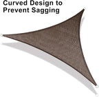 LOVE STORY Custom Size 8'x9'x12' Brown Sun Shade Sail Right Triangle Sunshade Fabric Awning Canopy for Patio Backyard Carport Pergola (Customized)