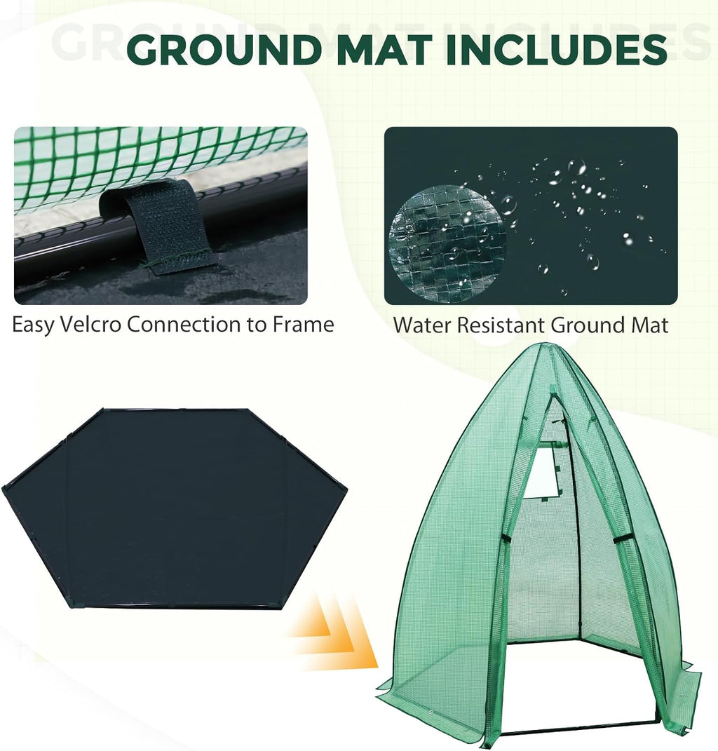 eagle peak portable mini dome greenhouse with zippered, package contents