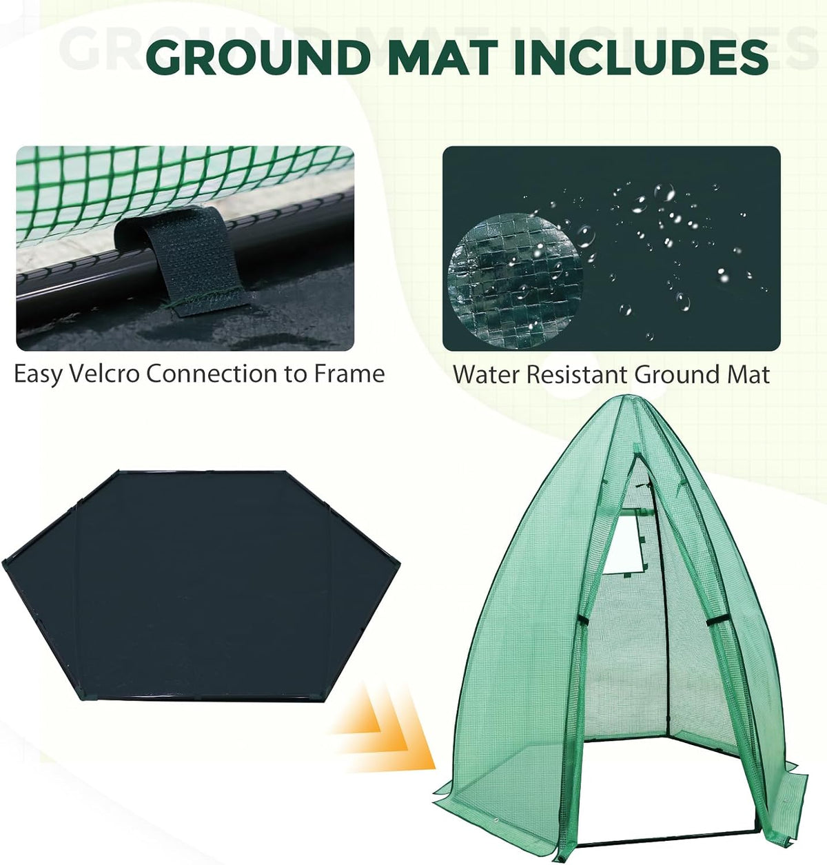 eagle peak portable mini dome greenhouse with zippered, package contents