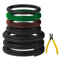 Bonsai Wire Kit with Cutter, Anodized Aluminum-189FT 7 Rolls 5 Sizes 1-3mm | 1.0, 1.5, 2.0, 2.5, 3mm, Bonsai Training Wire for Securing Thin Branches or Trunks, Ideal for Garden, Bonsai Tree Shaping