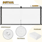 LOVE STORY Balcony Privacy Screen, 3'x6' Deck Shield Screen Fence Cover,UV Protection and Weather-Resistant,3 FT Height for Deck, Patio, Backyard, Outdoor Pool, Porch, Railing, White