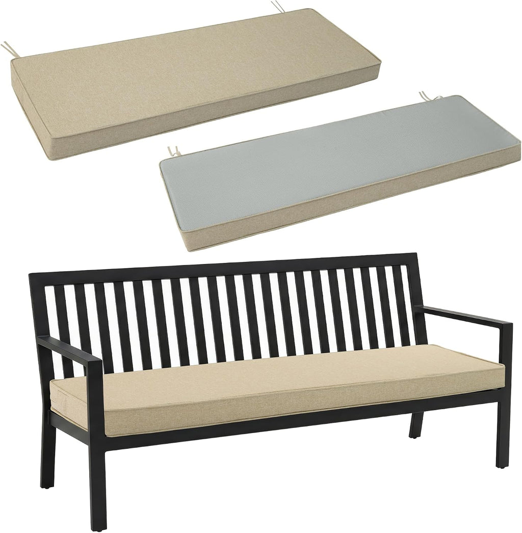 outdoor bench cushion, water-resistant & fade-resistant, porch swing, main product view