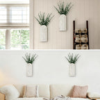 Handmade Wooden Wall Vases Set of 2 for Plants | Boho Rustic Farmhouse Decor for Indoor Artificial Plants and Flowers. Perfect for Living Room, Bedroom, Bathroom, or Patio