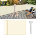 LOVE STORY Custom Size 3'x11' Butter Cream Balcony Privacy Screen,UV Block Privacy Fence Screen,90% Shield for Outdoor Pool Garden Apartment Railing