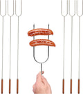 Coghlan's Camp Forks 6-Pack – 40" Solid Steel, Marshmallow Sticks with Wooden Handles | Heavy-Duty Camping Essentials for Fire Pit Roasting, BBQ Grilling & Outdoor Cooking