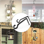 White Hanging Plant Bracket 6inch Metal Plant Hook Shepherds Hook Decorative Wall Plant Hanger for Hanging Lanterns, Bird Feeder, Flower Basket, Home Decor Indoor & Outdoor 2pack
