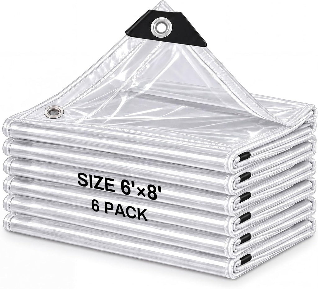6 x 8 ft clear tarps waterproof for shown in use