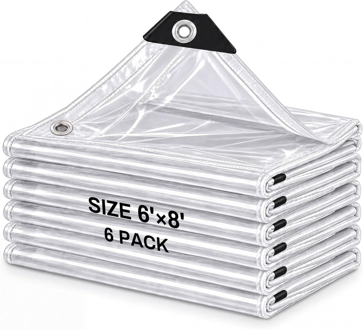 6 x 8 ft clear tarps waterproof for shown in use