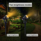 APONUO Metal Solar Spot Lights Outdoor with 9.8ft Cable Solar Powered Landscape Lighting Low Voltage IP65 Waterproof Auto On/Off for Outside Garden Yard Landscape Pathway Garage-Warm White(4-in-1)
