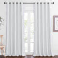NICETOWN Greyish White Sliding Door Curtain 118 inch Length, Grommet Room Darkening Thermal Curtain Extra Long Sound Dampening for Living Room/Bedroom, W66 x L118, 1 Panel