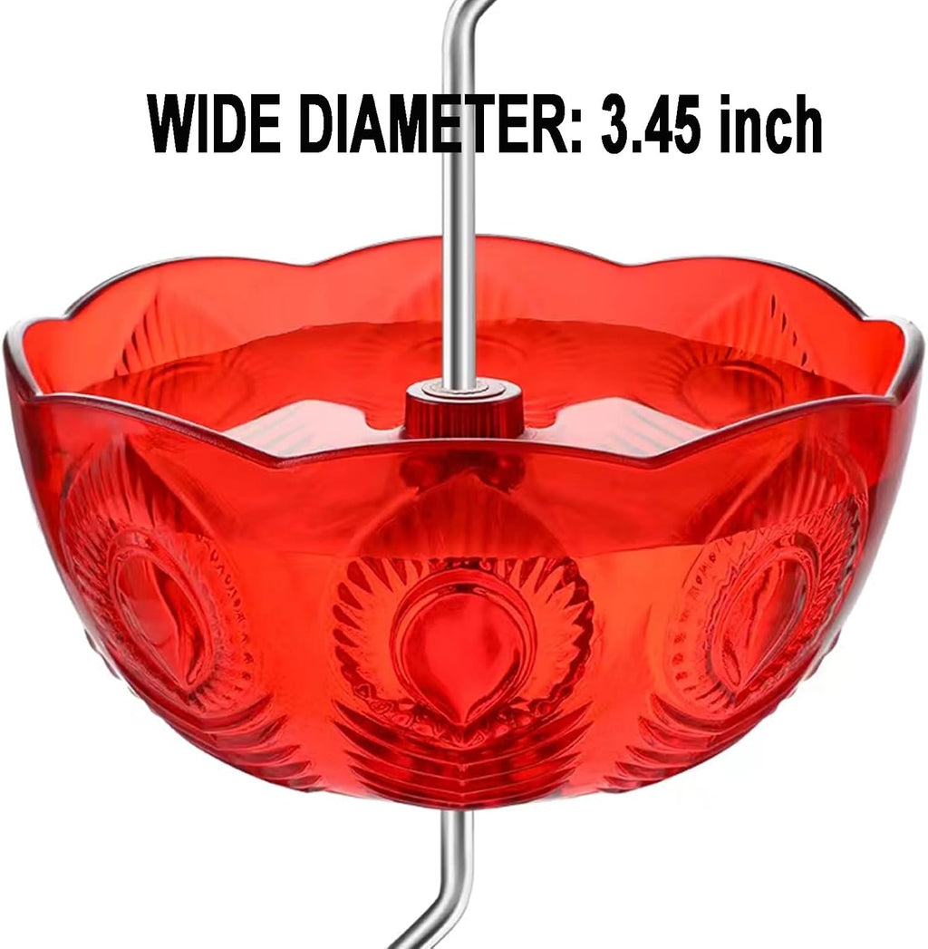 Ant Moat for Hummingbird Feeders, Humingbird Feeder Ant Moat, Vintage Style Hummingbird Ant Guard, 5 OZ Large Ant Moat, Ant Motes - Ant Guard(4 Pack, Red)