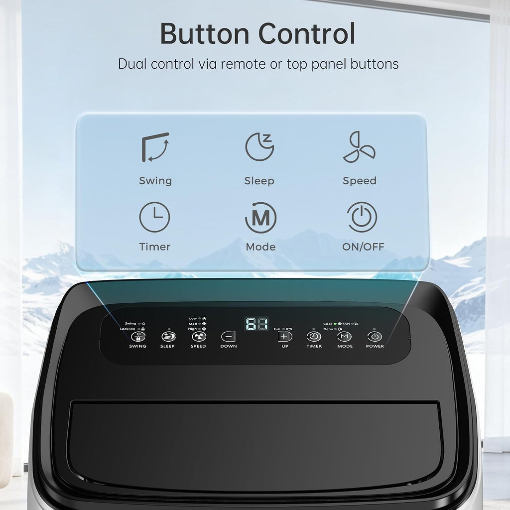 14000 btu portable air conditioners, 3-in-1 floor stand on a desk or shelf