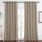 NICETOWN Blackout Curtains 84 Inch Length, Thermal Insulated Curtains for Bedroom Grommet Energy Saving Room Darkening Drapes for Living Room Window, 1 Panel, Taupe, 66" W x 102" L