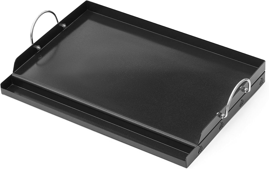 Onlyfire Universal BBQ Griddle with Handles for Most Grills, Ceramic Coated Non-stick Flat Top Griddle for Outdoor Cooking, 18"L x 12.6"W x 2.8"H " | Ceramic Coated Non-stick Flat Top Griddle for Outdoor Cooking