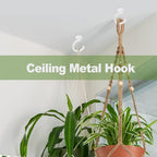 4pcs Ceiling Hooks for Hanging Plants,Hanging Lights Metal Small Hooks,Indoor Outdoor Wall Heavy Duty Plant Hanger Swag Hook
