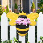 Metal Wall Planter Bee Wall Mounted Planters Small Flower Pot with Drainage for Indoor Outdoor Farmhouse Hanging Planter Succulent Plant Container Vertical Garden Yard Decor