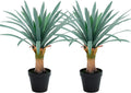 gray leaves artificial agave plant with 34 leaves, main product view