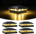 volisun black solar post cap lights, warm white, main product view