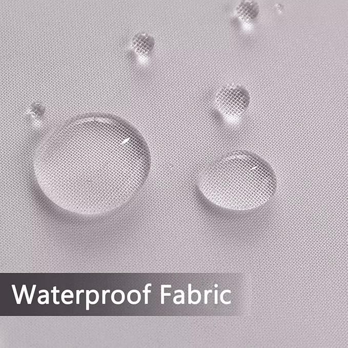 SpaceDresser Waterproof Outdoor Sheer Curtains for Patio - 4 Panels Rod Pocket Indoor Voile Sheer Curtain for Living Room,52W x 108L inch, Silver Grey