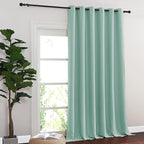 NICETOWN Aqua Blue Blackout Curtains for Bedroom 95 Inch Length - Thermal Insulated Room Darkening Privacy Grommet Window Drapes for Boys Room, Set of 1 Panel, 80 x 95 Inch