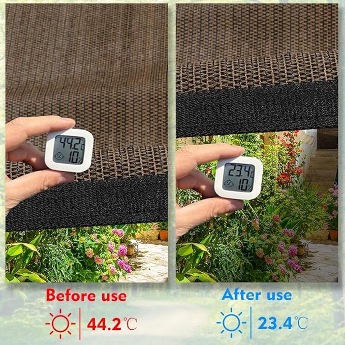 EMERIT 90% Shade Cloth Sun Shade Fabric Privacy Screen Shade Cover for Patio Garden Pergola Shade Cover Canopy with Gromments