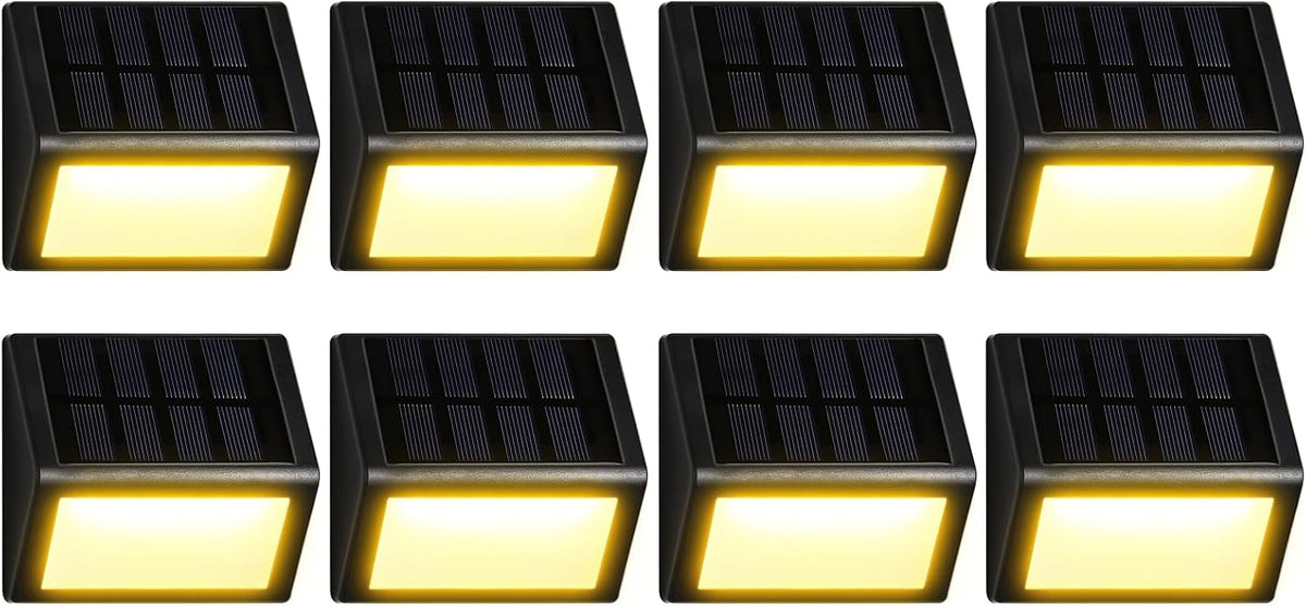 solar fence lights 12 pack, outdoor waterproof solar, main product view
