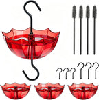 Ant Moat for Hummingbird and Oriole Feeder, (5 OZ, 4 Pack) | Large Capacity Umbrella Hummngbird Feeder Parts Hanging Ant Guard( 3.94 inch / 100 mm in diameter), Feeder Accessory Hooks