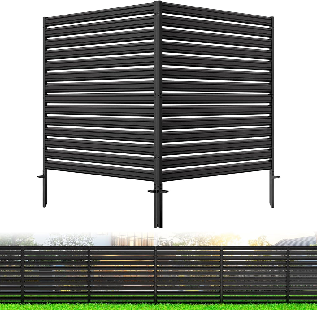 no-dig metal privacy fence screen, 48" h ×, main product view