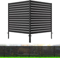 no-dig metal privacy fence screen, 48" h ×, main product view