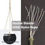 13 Inch 2 Pack Large Hanging Planters for Indoor Outdoor Plants, Plastic Hanging Basket Pots for House Plants Flowers, Black
