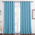 NICETOWN Sliding Door Window Treatment Blackout Patio Door Curtain Panels, Privacy Thermal Drapes for Bedroom Living Room Department with Grommet Top (Teal Blue, W66 x L110)