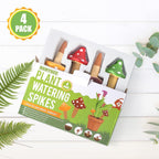 Self Watering Spikes Mushroom Shaped Plant Watering Globes | Irrigation Terracotta Watering Device Garden Waterer for Indoor Outdoor Plant 4 Packs