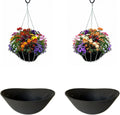 14" Reusable Hanging Basket Liner – Fabric Coco Liner Replacement for Wire Baskets, Bird Proof Moisture Retaining Planter Insert, EZ Swap Pots USA Made (2-Pack)